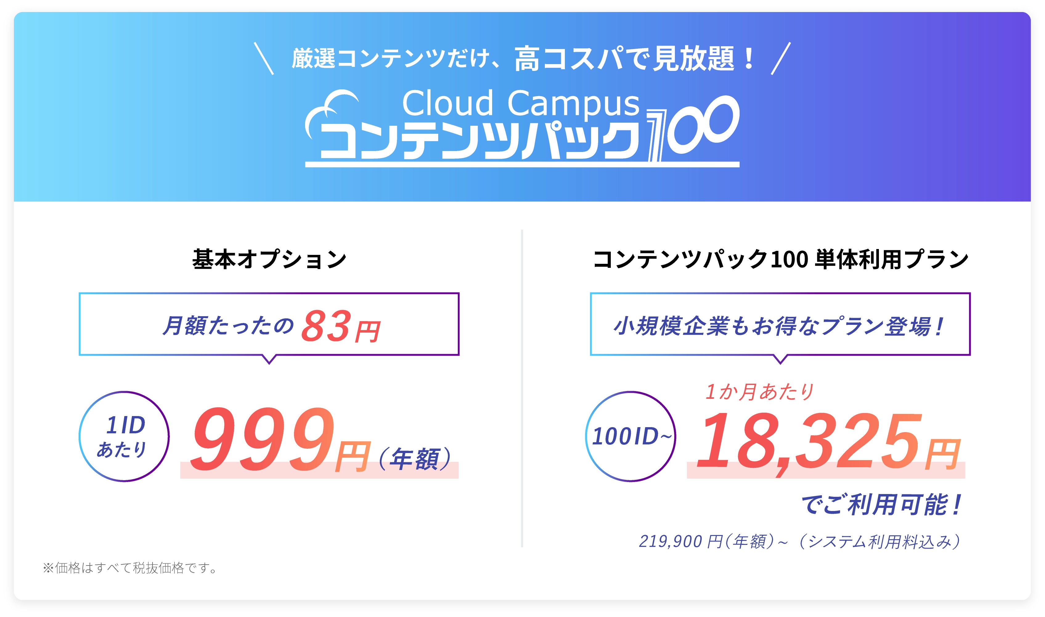 コンテンツパック100