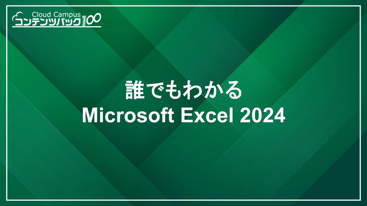 誰でもわかるMicrosoft Excel 2024